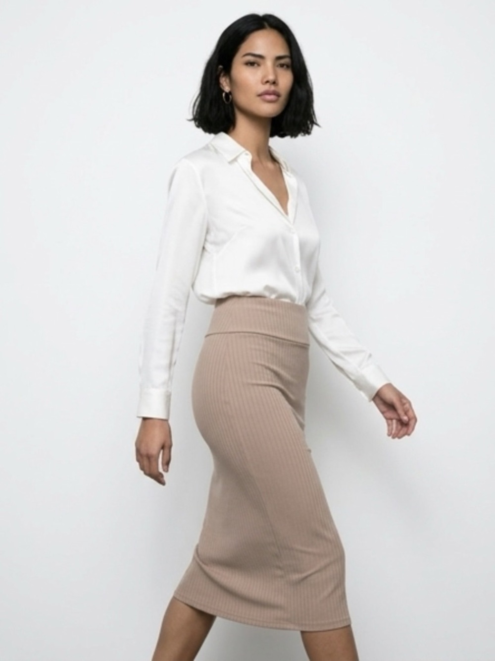 Mia Joy Elegant Pencil Ribbed Skirt size Small NWT